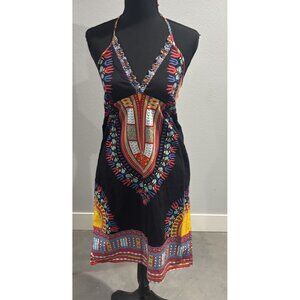 Karan Geometric Patterned Sundress 100% Cotton Size Small